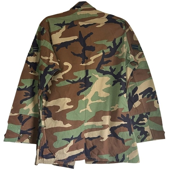 USA Camo Military Rip Stop Jacket Shacket Air Force Size Medium - Picture 2 of 6